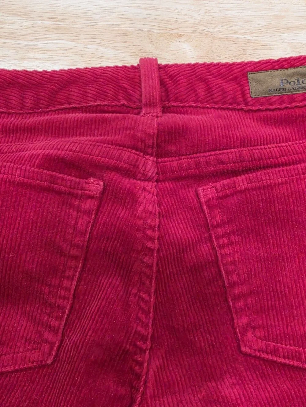 Ralph Lauren Corduroy Pants Boys Size 8 Red 5 Pocket Embroidered Pony